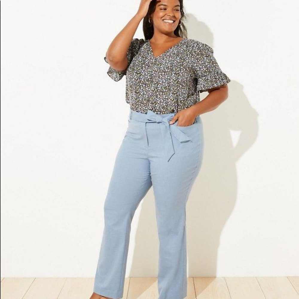 LOFT Plus Light Blue Trouser Pants size 14